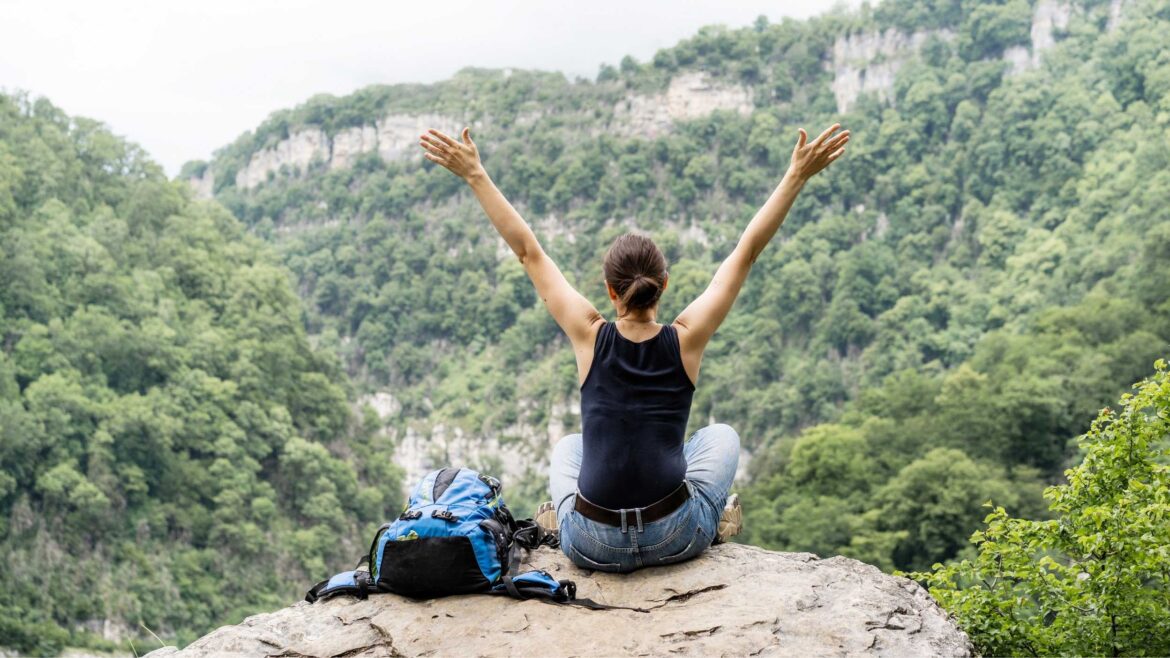 Woman having the benefits of taking a digital detox