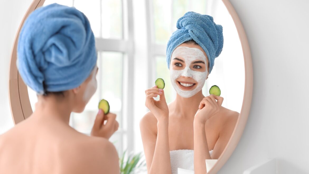 Woman using one of the top skin treatment