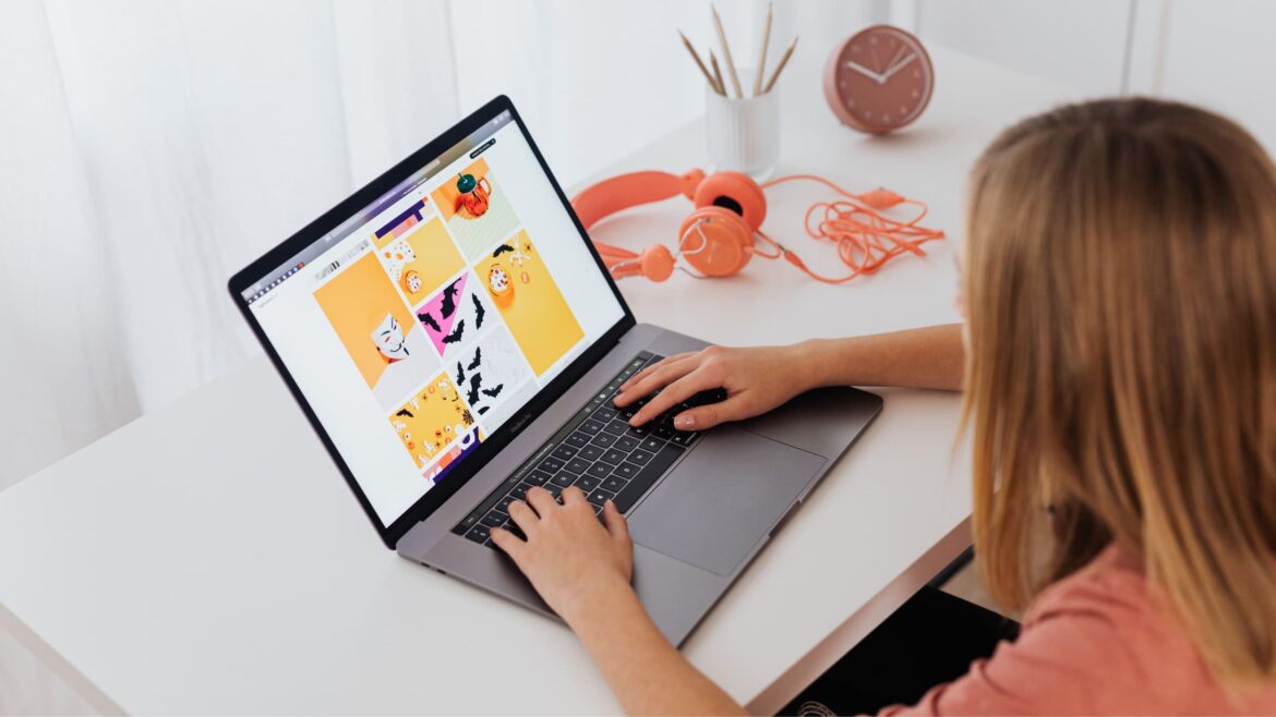 woman being productive